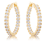 18k Gold Plated Eternity Hoop Earrings